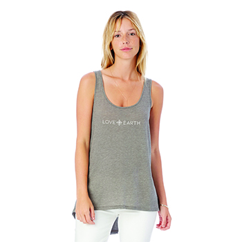 LOVE+EARTH ECO LADIES RELAXED TANK ORGANIC COTTON MIX